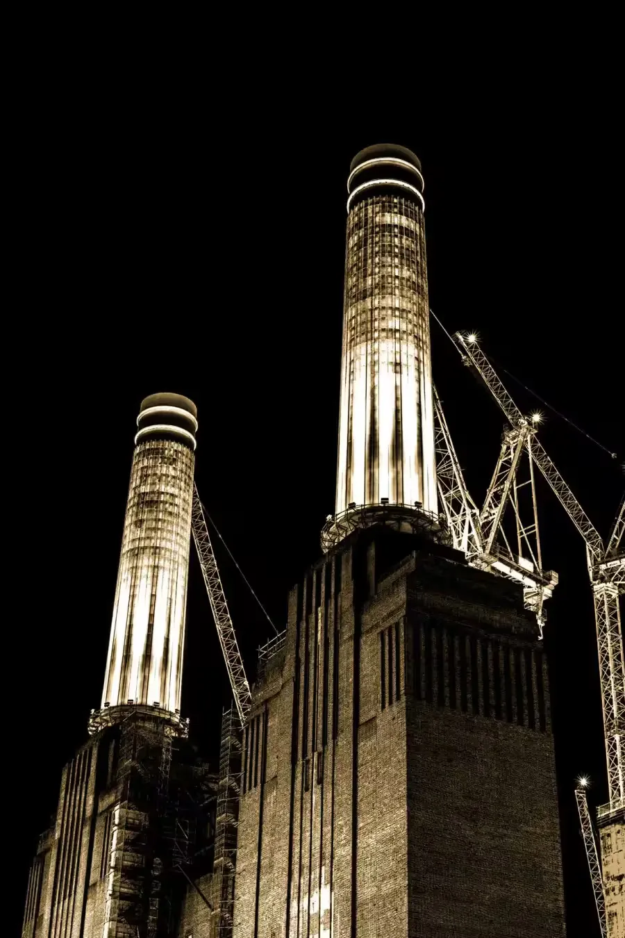 Battersea Power Station from a low angle
