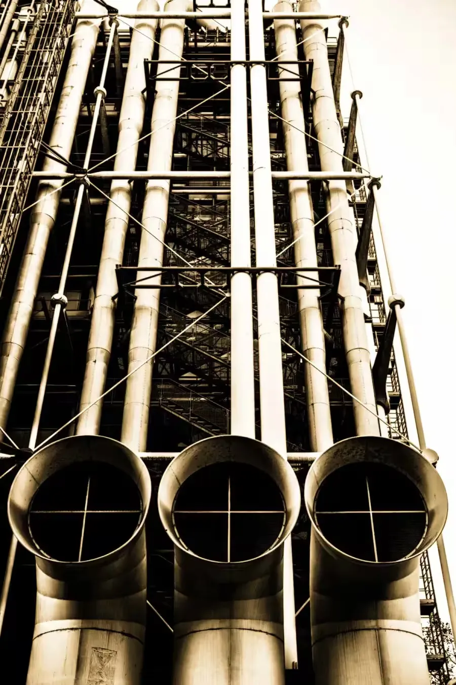 Decorative pipes in Pompidou, Paris