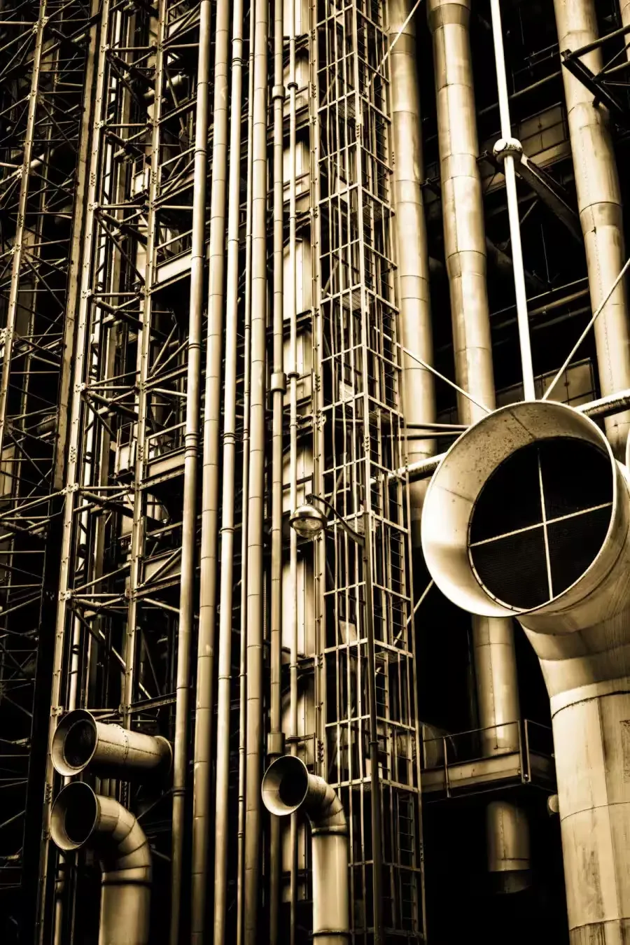 Side of the Pompidou Museum in Paris