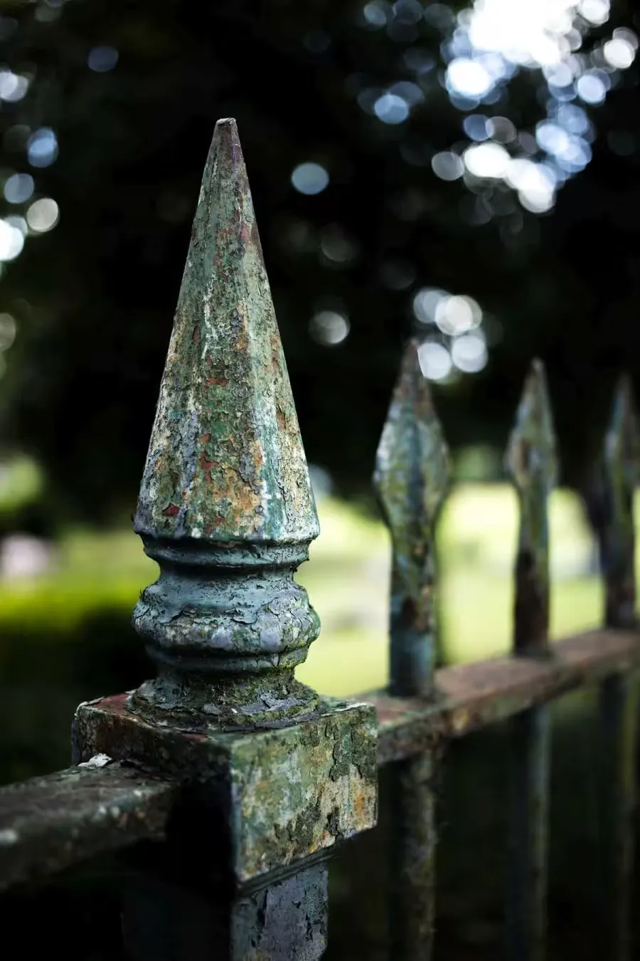 A fence covered in rust