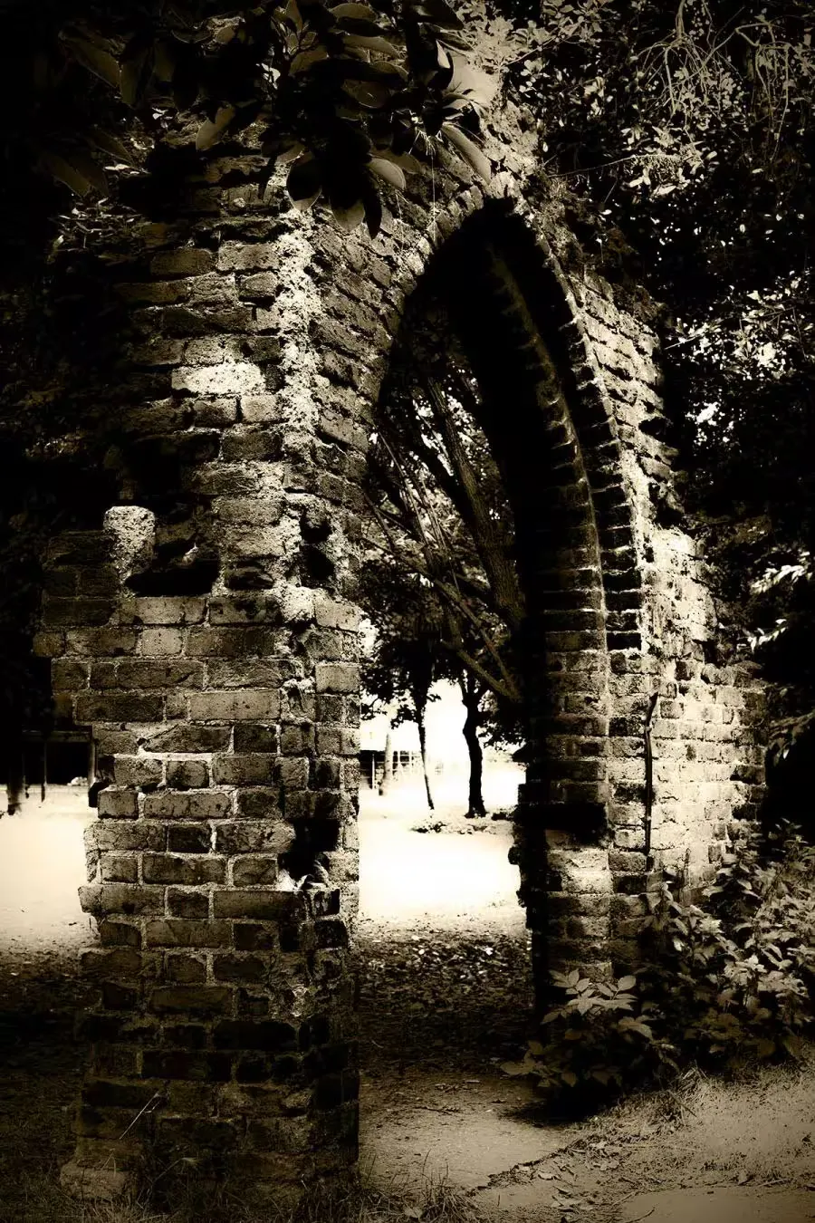 Ruins of an arched entrance