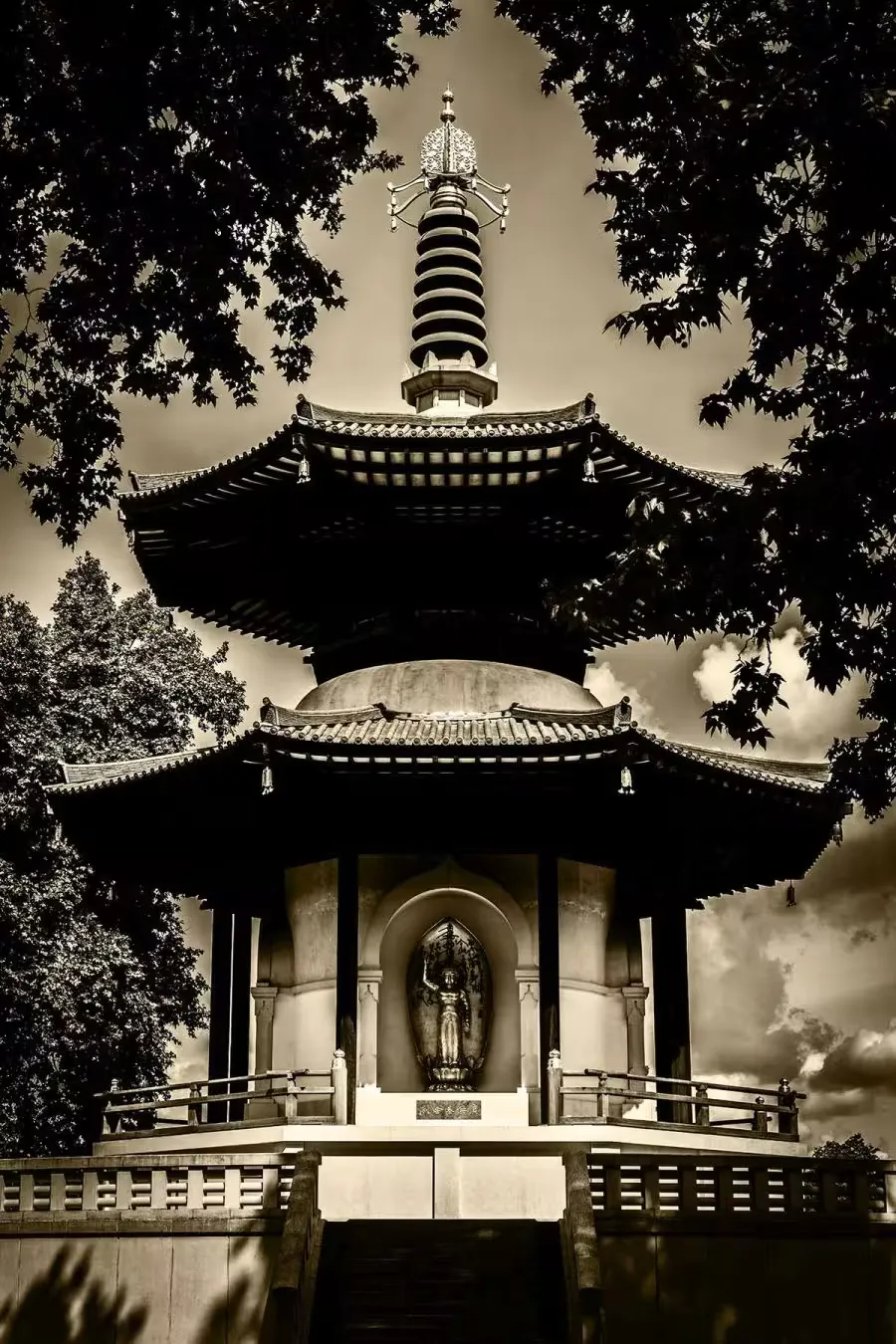 A peace pagoda in London