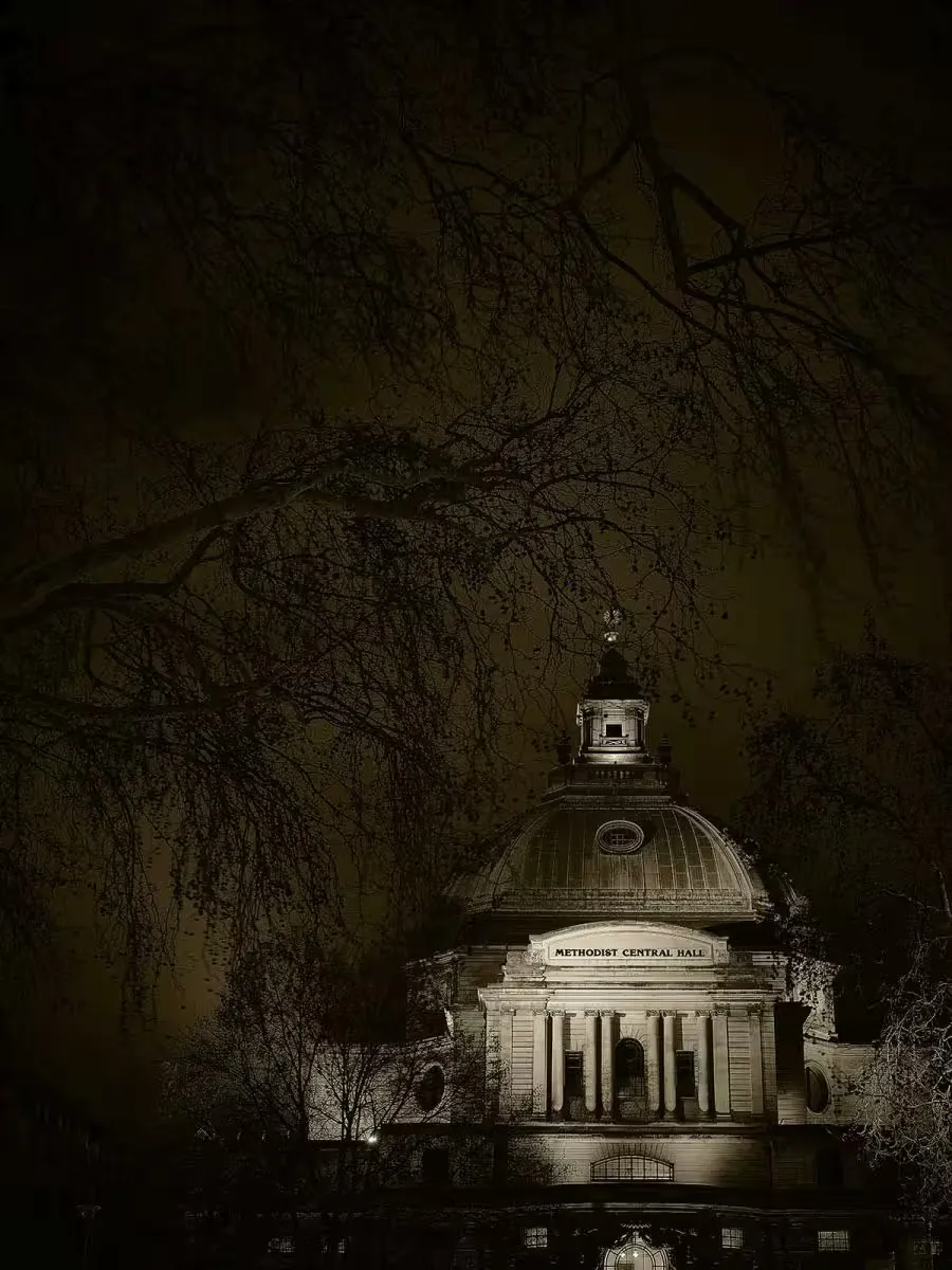 A large church shot from a distance