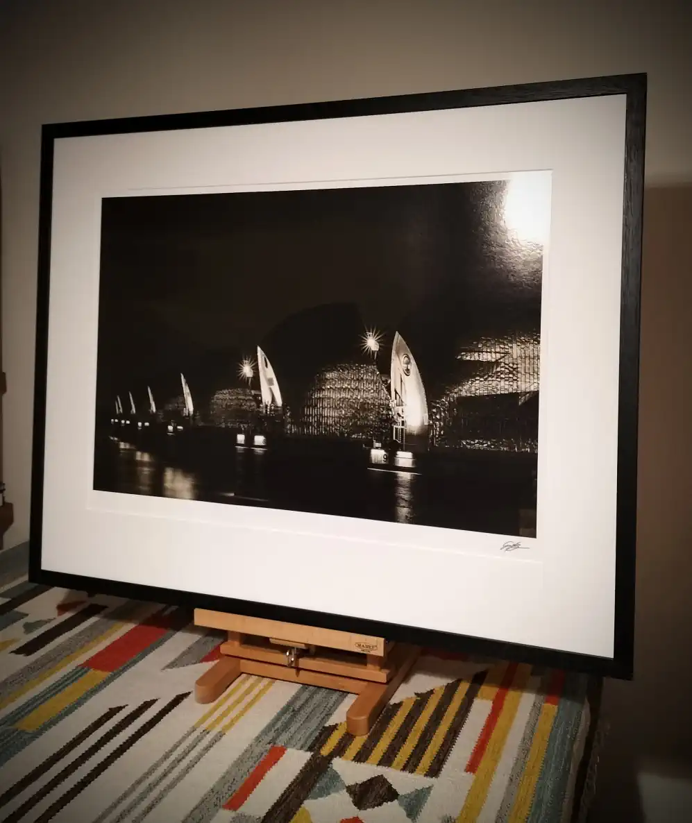 Framed photo of the Thames Barrier